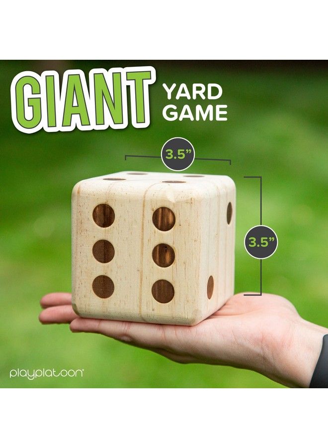 Play Platoon Lawn Dice Giant Wooden Yard Dice Game For Playing Endless Outdoor Games - Image 3