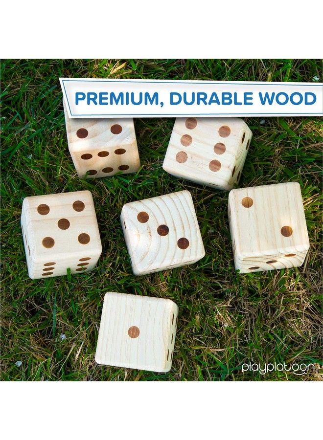 Play Platoon Lawn Dice Giant Wooden Yard Dice Game For Playing Endless Outdoor Games - Image 4