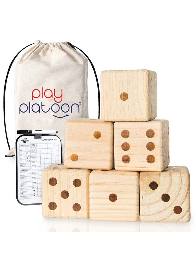 Play Platoon Lawn Dice Giant Wooden Yard Dice Game For Playing Endless Outdoor Games - Image 2