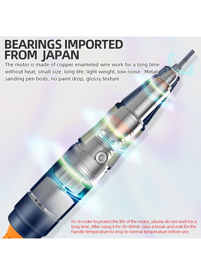 brunson ماكينة حفر أظافر احترافية منخفضة الضوضاء وعالية السرعة 35000 دورة في الدقيقة من Penguin، Jmd-E101P - Image 4