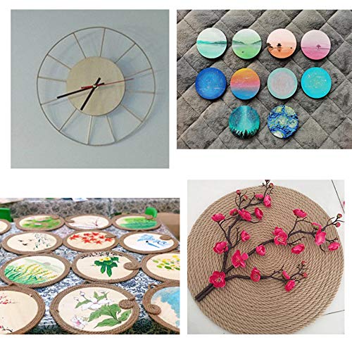 LEFUBABY Wood Circles for DIY Craft 15-Count Unfinished Wooden Round Disc Cutouts 6 Inches in Diameter - Image 4