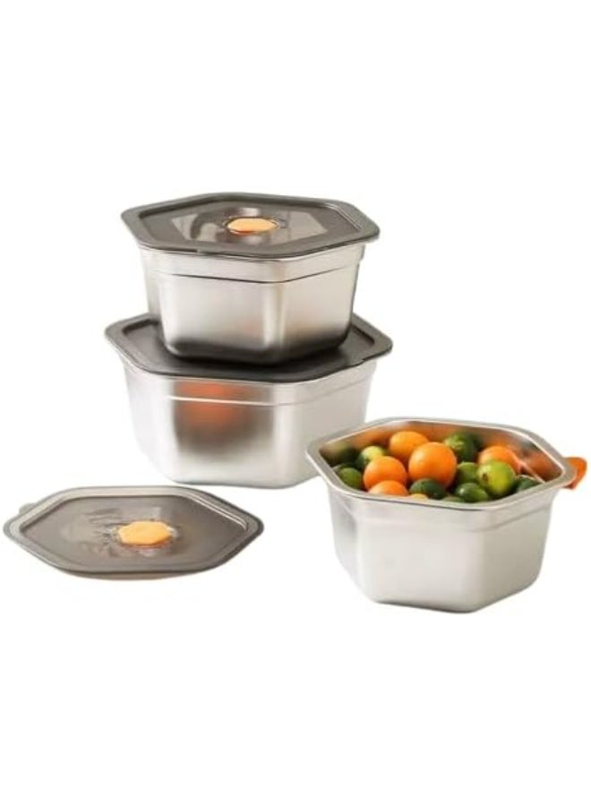 Ribbed Refrigerator Set - Stylish and practical design for food storage and refrigerator organization | Durable transparent material | Modern ribbed shape for easy cleaning and use AR  - Image 1