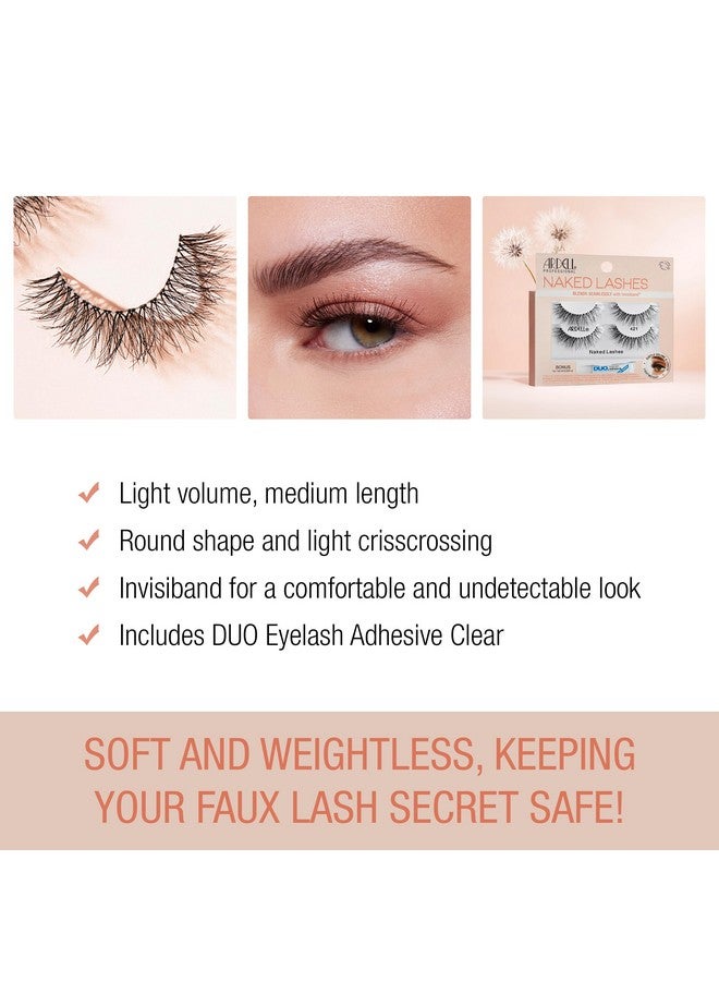 Ardell Naked Lashes 420 - Natural Volume & Lightweight Black Strip Lashes with DUO Lash Glue, Undetectable Lash Enhancement, 2-Packs - Image 4