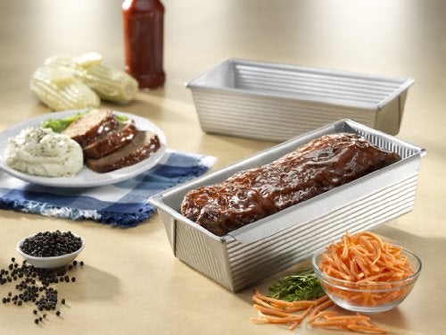USA Pan Bakeware Aluminized Steel Meat Loaf Pan with Insert - Image 2