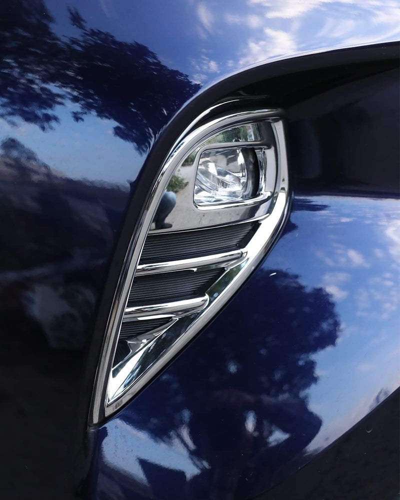 YAKANEY Front Fog Light Cover Trims for Toyota Highlander 2020-2024 - Chrome Exterior Accessories - Image 4