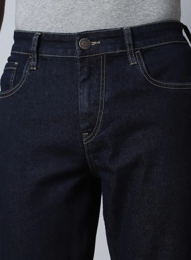 HIGH STAR HIGH STAR Mid Rise Plain Regular Fit Jeans