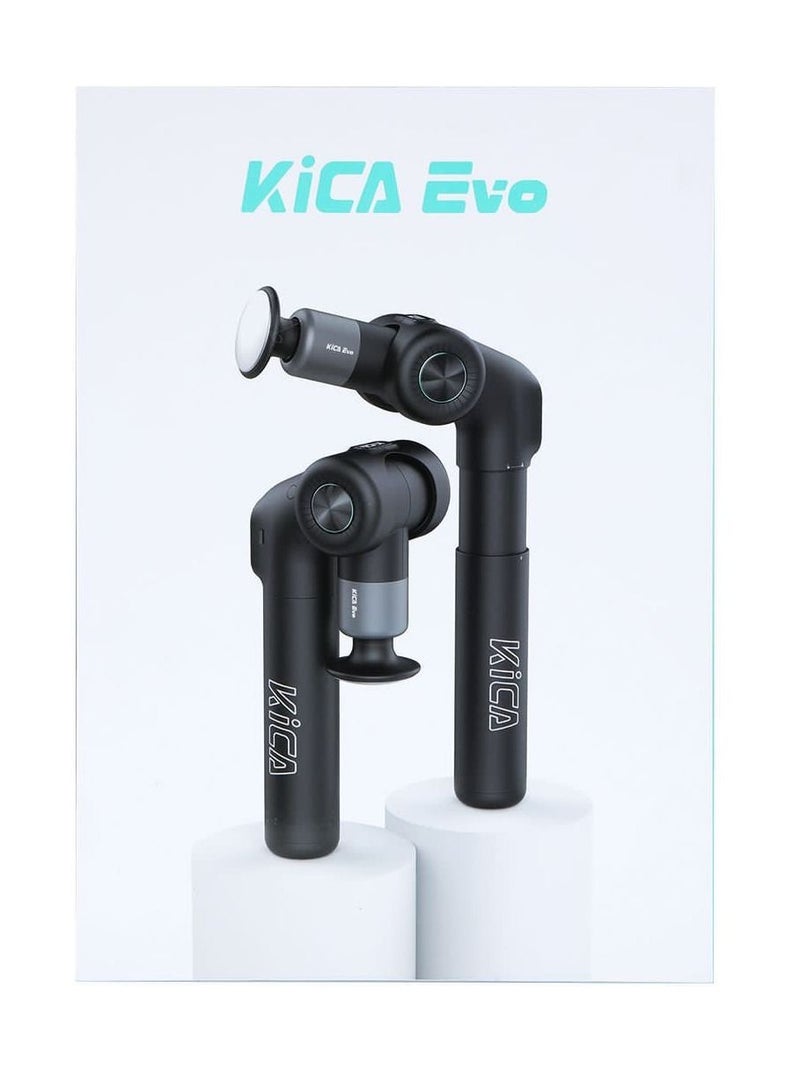 KiCA KiCA Evo Professional Foldable Heated Percussion Muscle Massage Gun, 90mm Extendable and 113° Unfolding, with 6 Types of Massage Heads - Image 2