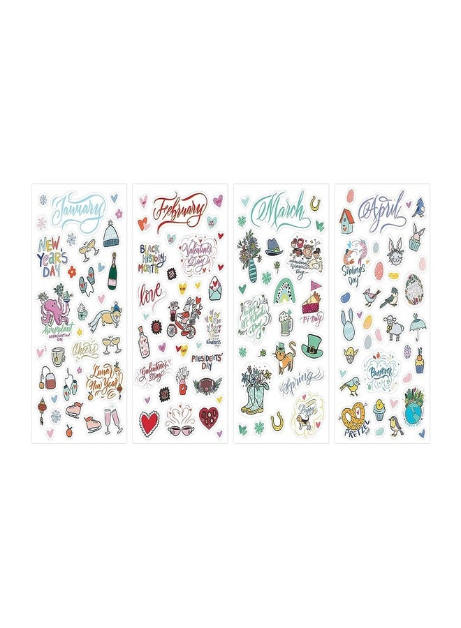 Blue Sky Holidays & Seasons 1200+ Sticker Pack, Planner and Calendar Pack, 4.49” x 9.06”, Full Color, 24 Sheets - Image 3