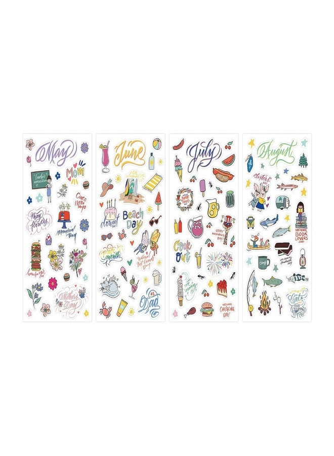 Blue Sky Holidays & Seasons 1200+ Sticker Pack, Planner and Calendar Pack, 4.49” x 9.06”, Full Color, 24 Sheets - Image 4