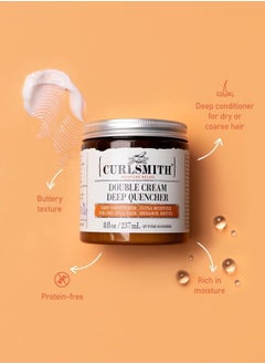 CURLSMITH Double Cream Deep Quencher - Vegan Moisturising Deep Conditioner for Ultra Dry, Wavy, Curly or Coily Hair (2oz)  - Image 2