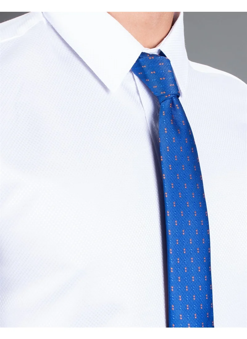 Tudors Slim Fit Plain White Dobby Men's Shirt