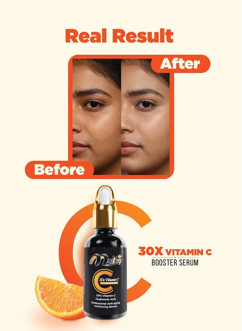 Malika 20% Vitamin C Serum 30ml | Brightening Serum | Dark Spot Remover for Face | Korean Skin Care Glass Skin - Image 5