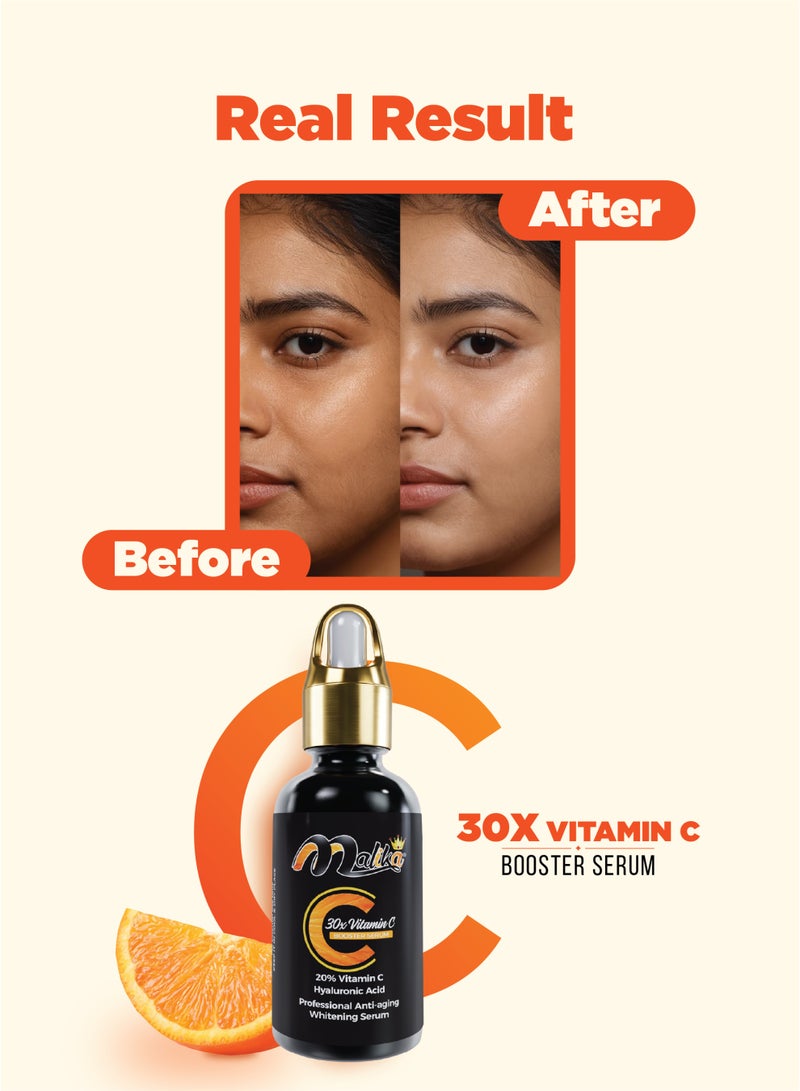 Malika 20% Vitamin C Serum 30ml | Brightening Serum | Dark Spot Remover for Face | Korean Skin Care Glass Skin - Image 5