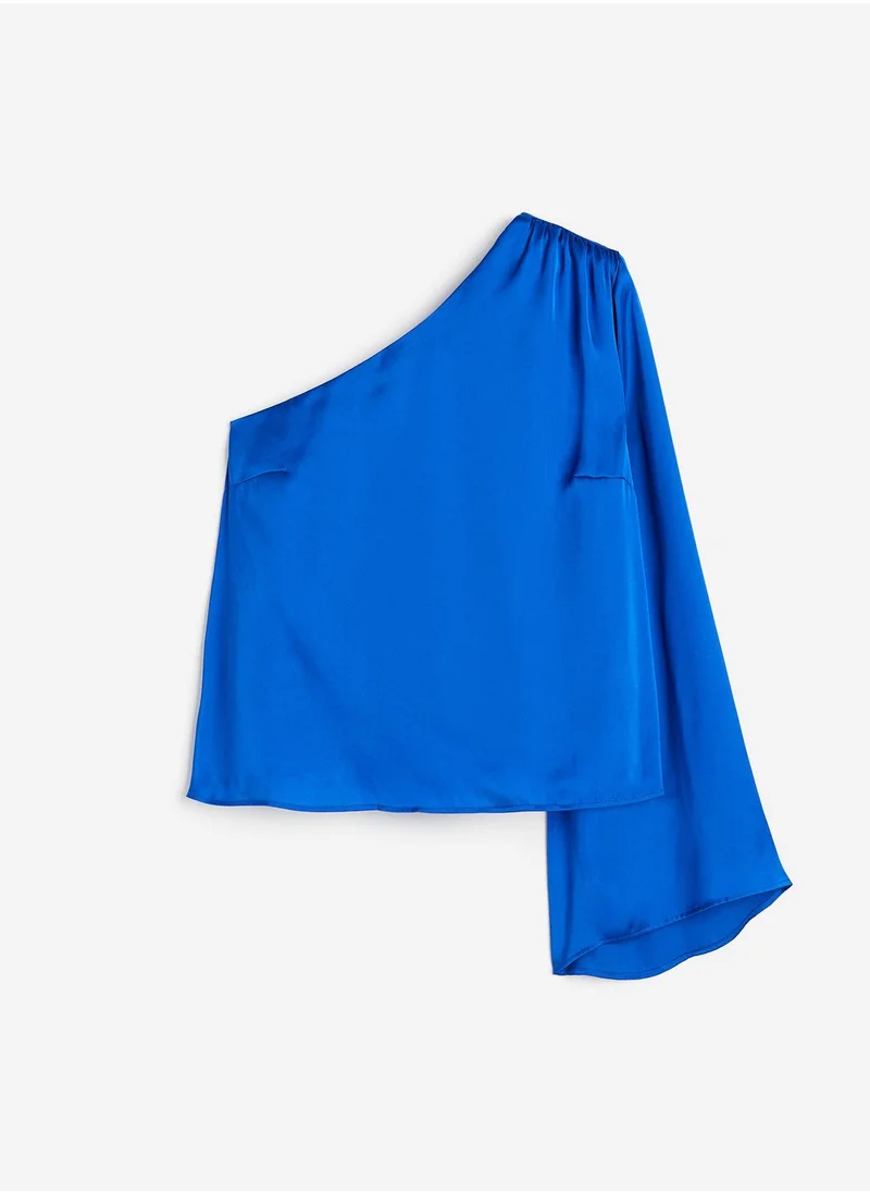 H&M One Shoulder Flared Sleeve Top