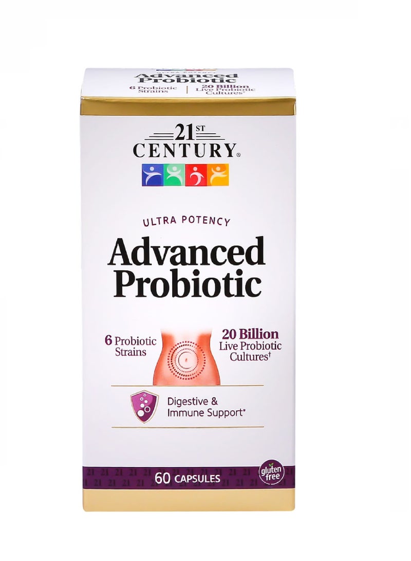 21st Century بروبيوتيك متقدم 60 كبسولة