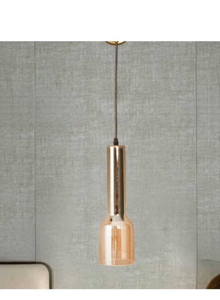 يوكاندل مصباح متدلي جداري زجاج عسلي مودرن، مصباح حائط  لغرفة النوم والمعيشة - Image 4