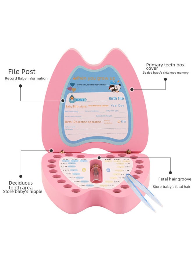 Children's Deciduous Teeth Box Teeth Collection Box Storage Box Baby's Replacement Deciduous Teeth Commemorative Box-Color:Blue Zodiac Mouse  - Image 4