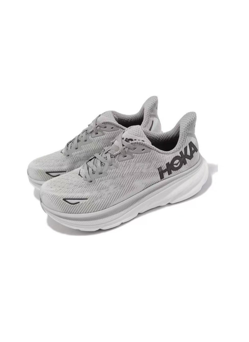 Hoka One One Clifton 9 Outdoor Running Sneakers Grey  - Image 3