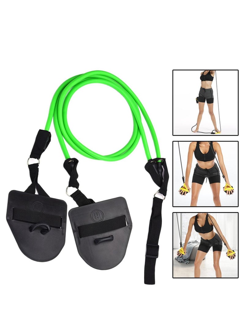 سبال حزام مقاومة للياقة البدنية مع مقابض، تدريب على المقاومة في صالة الألعاب الرياضية المنزلية، حبل شد للبطن والخصر والذراع والكتف للرجال والنساء، تونر مثالي للعضلات - Image 1