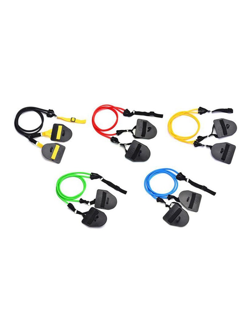 سبال حزام مقاومة للياقة البدنية مع مقابض، تدريب على المقاومة في صالة الألعاب الرياضية المنزلية، حبل شد للبطن والخصر والذراع والكتف للرجال والنساء، تونر مثالي للعضلات - Image 3