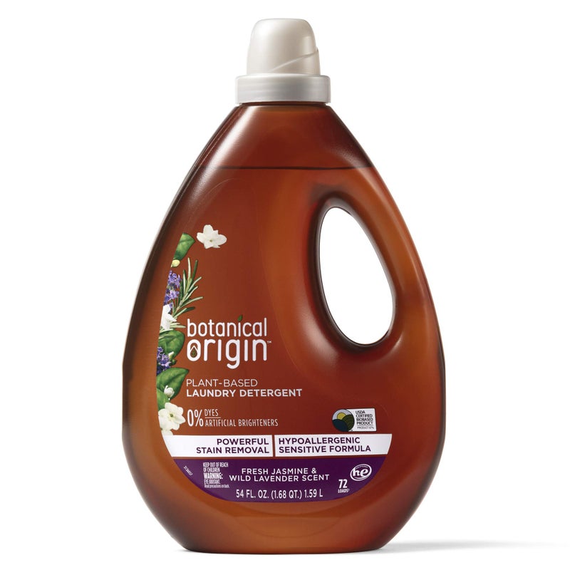 Botanical Origin Plant-based Laundry Detergent Orange Blossom and Citrus Leaves, 54 oz (72 loads) - Image 1