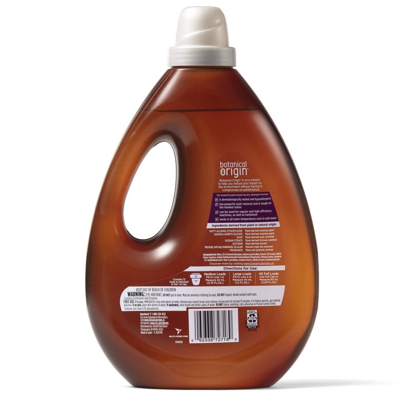Botanical Origin Plant-based Laundry Detergent Orange Blossom and Citrus Leaves, 54 oz (72 loads) - Image 2