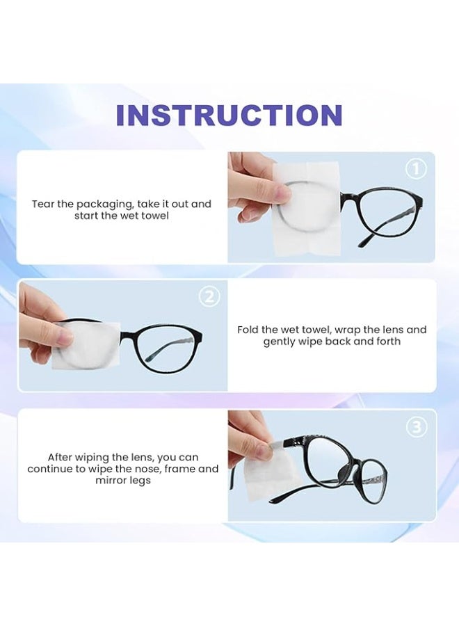 Powerclean 100 wipes（6*12cm）Lens Cleaning Wipes for Eyeglasses,Individually Wrapped,Can be used for mobile phone screen, tablet computer, camera lens and other electronic screen - Image 3