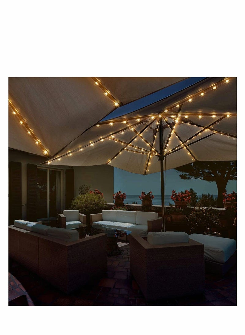 Patio Umbrella Lights Solar Powered Outdoor 8 Modes Light Waterproof Pole for Camping Tents - Image 3