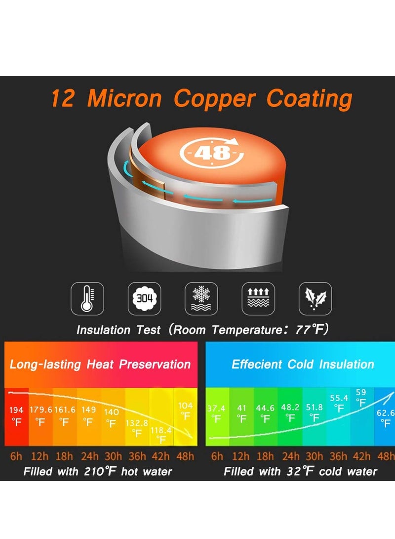 Excefore Food Thermos, Insulated Food Container, Vacuum Sealed Stainless Steel Food Container for Hot and Cold Meals Perfect for School, Office, and Travel, 800ML, Give a Spoon (Gold) - Image 5