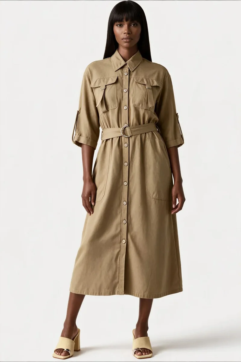 جينيفر Cotton-Viscose Maxi Dress