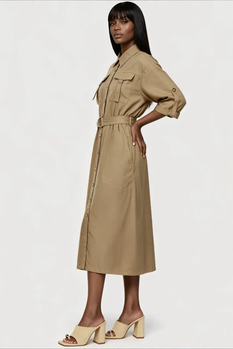 جينيفر Cotton-Viscose Maxi Dress