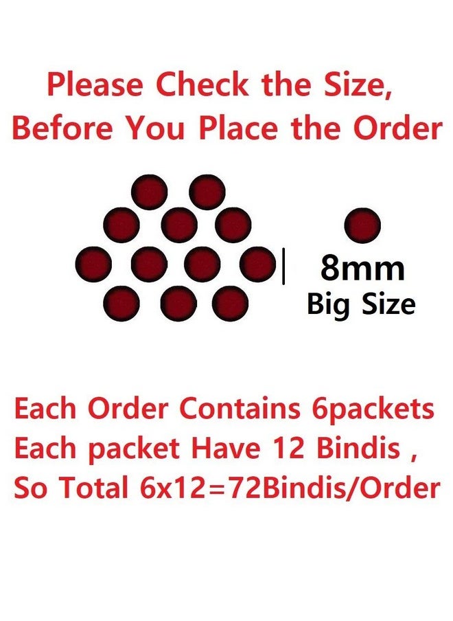 VAMA Fashions Velvet Kumkum Round Bindis Bindi For Women (Round Bindi Maroon)  - Image 3