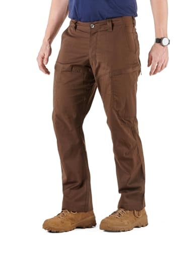 5.11 Tactical Men's Apex Pants, Regular Fit, Gusseted, 10 Pockets, Style 74434, Burnt 2, 32W x 30L - Image 2