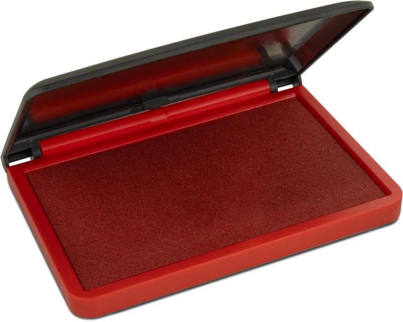 MaxMark Large Red Stamp Pad - 2-3/4" by 4-1/4" - Premium Quality Felt Pad - Image 1
