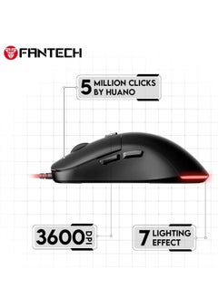 FANTECH Fantech VX9 RGB Wired Gaming Mouse, 30 IPS Speed / 8G Acceleration, Adjustable 400 - 3600 DPI, 5 million Clicks, 7 Lighting Effects, 6  Programmable Buttons Gaming Mice  - Image 2