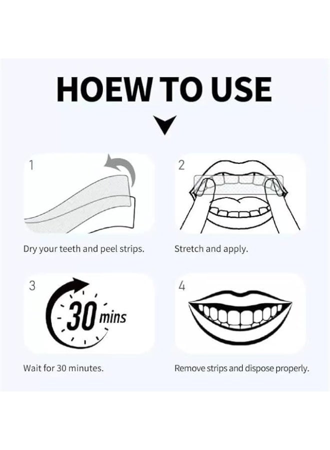 28 pcs V34 Purple Optical Teeth Whitening Strips Enamel Safe Daily Use Whitener for Sensitive Teeth Deep Stains Removal Tooth Whitening Brighten Smile Non-Slip Dry Strip Technology for Whiter Teeth - Image 4