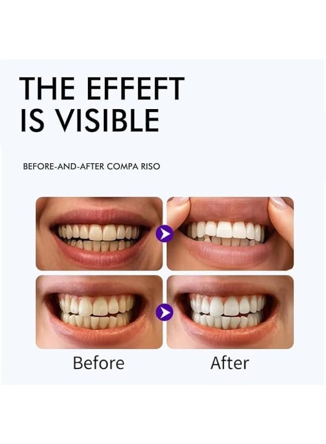 28 pcs V34 Purple Optical Teeth Whitening Strips Enamel Safe Daily Use Whitener for Sensitive Teeth Deep Stains Removal Tooth Whitening Brighten Smile Non-Slip Dry Strip Technology for Whiter Teeth - Image 3