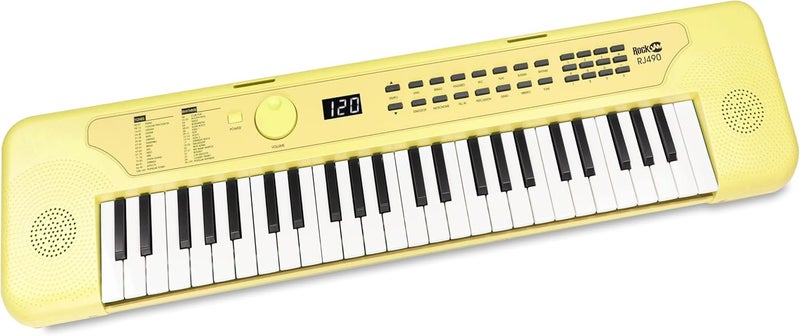 RockJam بيانو كهربائي 49 مفتاح USB مع دروس وملصقات مفاتيح - Image 1