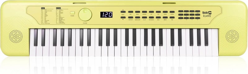 RockJam بيانو كهربائي 49 مفتاح USB مع دروس وملصقات مفاتيح - Image 2