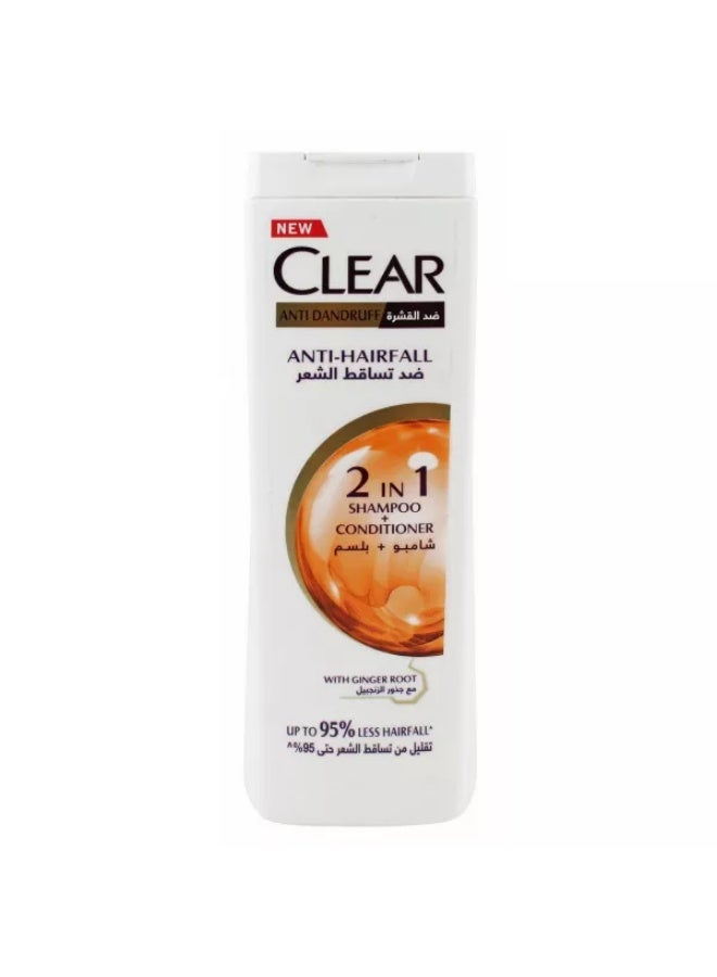 Clear Anti-Dandruff & Anti-Hair Fall Shampoo & Conditioner with Ginger Roots 2 in 1 - 180ml