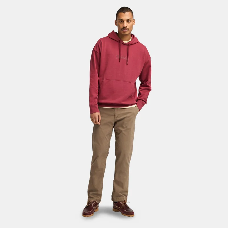 Timberland Red Men's Back Logo Hoodie for Men | Best Price UAE
