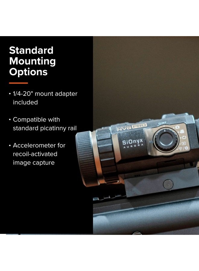 SiOnyx SIONYX Aurora PRO NVG I Full Color Digital Night Vision Camera with Hard Case I Infrared Monocular Spotting Scope I GPS, Compass, Water Resistant, WiFi & Recording Capabilities.  - Image 4