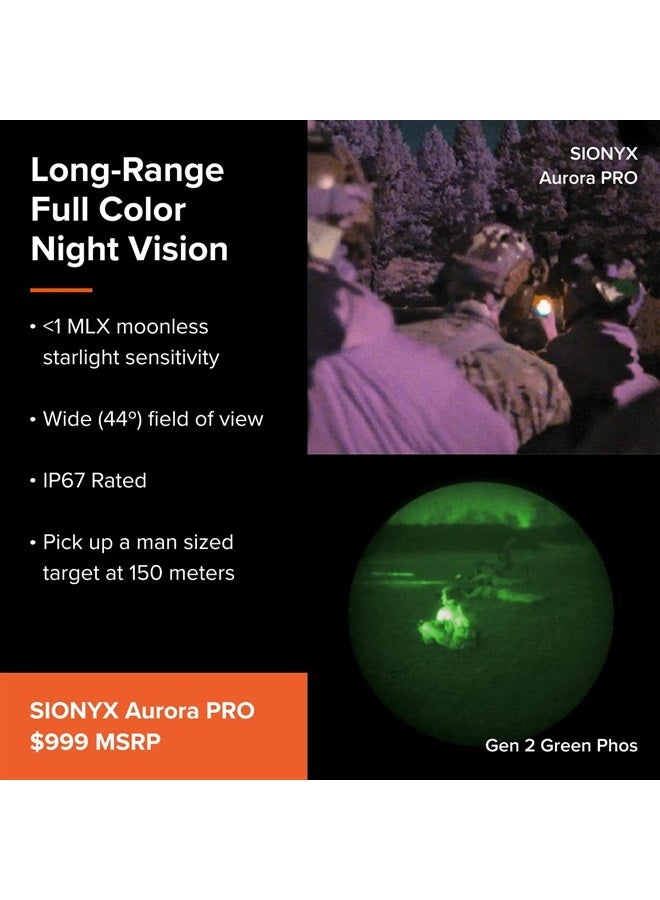 SiOnyx SIONYX Aurora PRO NVG I Full Color Digital Night Vision Camera with Hard Case I Infrared Monocular Spotting Scope I GPS, Compass, Water Resistant, WiFi & Recording Capabilities.  - Image 2
