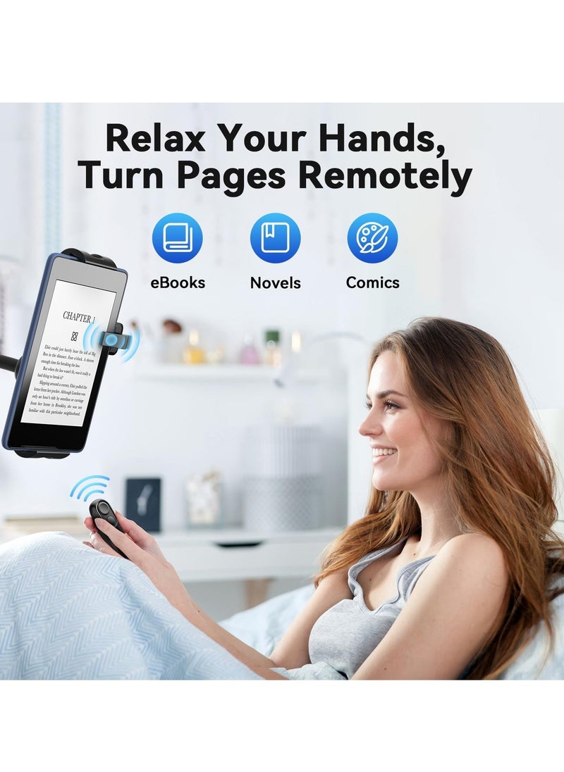 Furtey - Remote Control Page Turner for Kindle Reading, Wireless E-Reader Controller for iPad Tablets iPhone Android-phones, eBook Readers Accessories/Taking Photos Remote, Super Lightweight, Black - Image 1