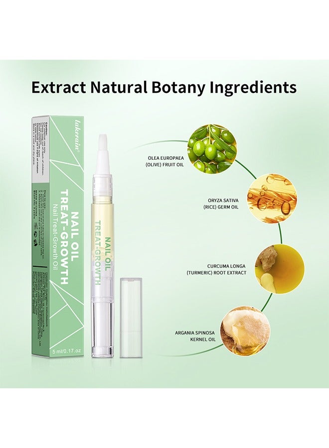 lakerain Nail Oil Treat-Growth，Nail Care Pen Prevent Paronychia Moisturize Strengthen Radiant Nails Fingernail Edge Manicures Nourishing Pen Cuticle Oil Nail Strengthener Treat Nails Healthy Nail Pen Oil - Image 2
