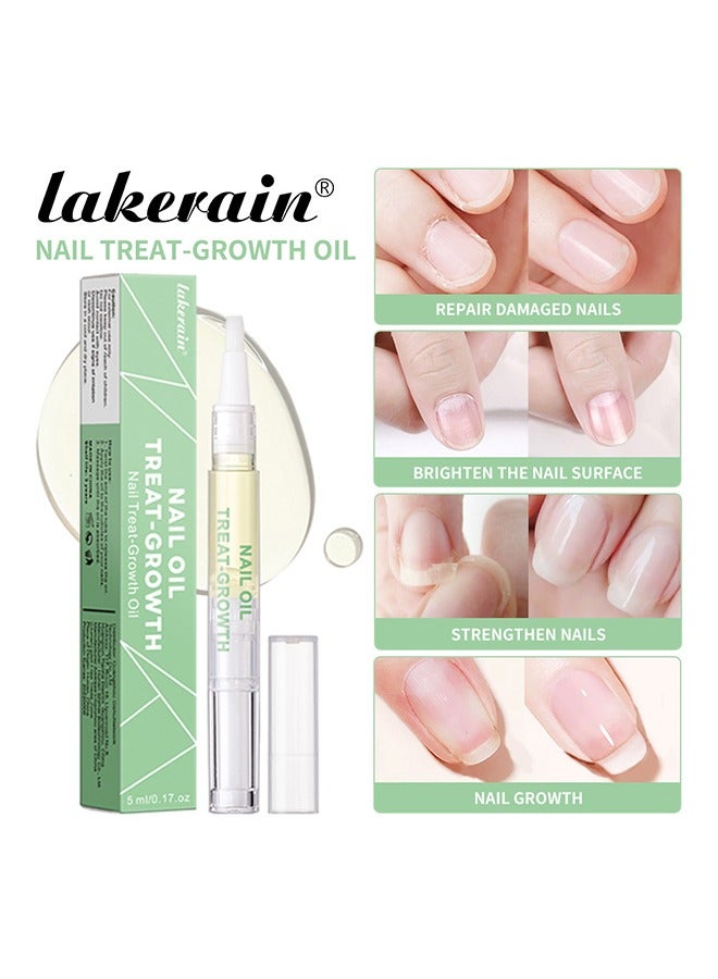 lakerain Nail Oil Treat-Growth，Nail Care Pen Prevent Paronychia Moisturize Strengthen Radiant Nails Fingernail Edge Manicures Nourishing Pen Cuticle Oil Nail Strengthener Treat Nails Healthy Nail Pen Oil - Image 1