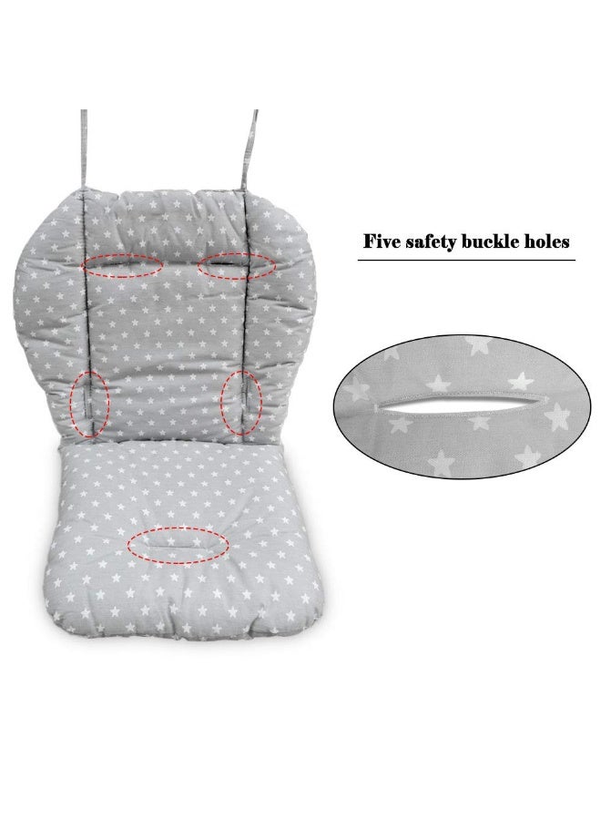 Twoworld High Chair Cushion, Large Thickening Baby High Chair Seat Cushion Liner Mat Pad Cover Breathable (Fashion Gray) - Image 3