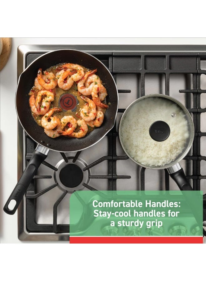 T-fal Specialty Nonstick Stockpot With Lid 12 Quart, Oven Broiler Safe 350F, Stay-Cool Handles, Kitchen, Cookware, Pots and Pans, Stock Pot, Soup Pot, Cooking Pot, Dishwasher Safe, Black - Image 3