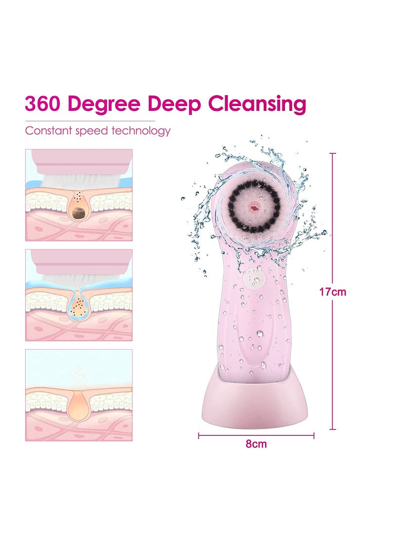 ORiTi Facial Cleaning Brush Waterproof USB Rechargeable Portable With 3 Brush Head - Image 3