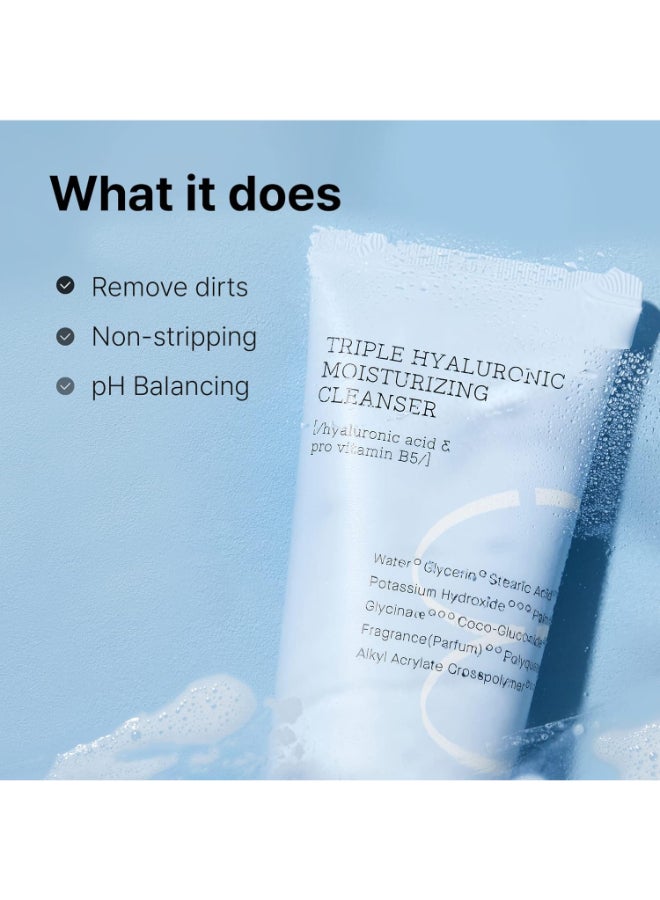 COSRX Triple Hyaluronic Moisturizing Cleanser 150Ml 150ml - Image 4